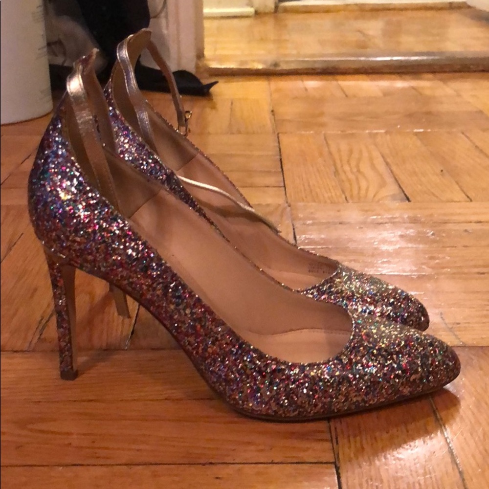 Jcrew glitter pumps - size 8